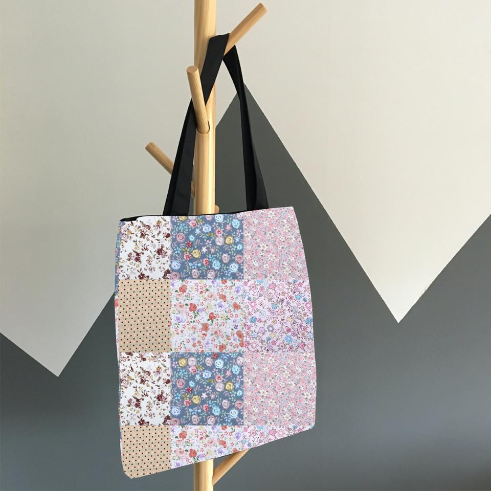 KESYOO Patchwork Fabric Scrap Floral Pure 50 Cotton Cutting Scandinavian Craft Supplies Set, Pattern, 15x15cm, Cotton, Pieces, Fabric, Cloth, Style,