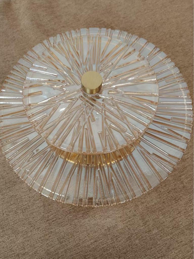 Italian Post-Modern Copper & Glass Wall Lamp - Creative Lighting for Living Room, Bedroom, or Corridor.