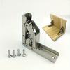 2/4pcs Modern Silvery 90-Degree Folding Hinges, No-Slot Flush Mount, 180-Degree Countertop Support, Hidden Design for Cabinets &