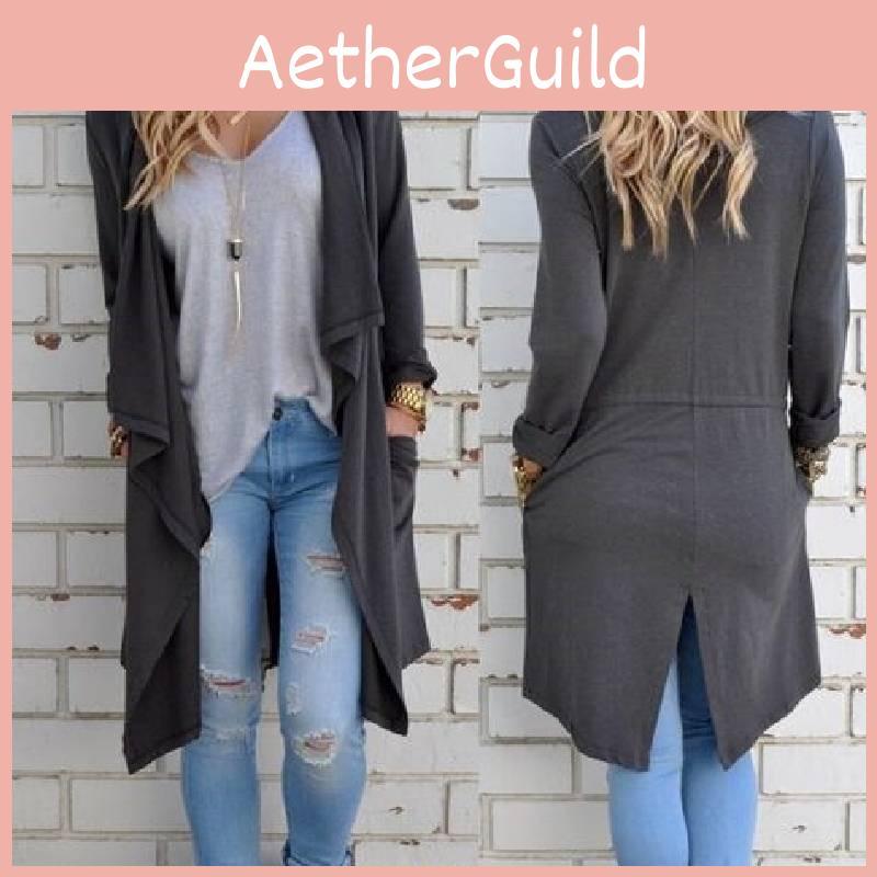 Casual Cotton Knit Cardigan Womens Open Front Loose Fit Long Sleeve Top For Versatile Wardrobe Essentials