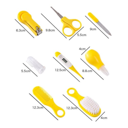 Baby Nail Clippers, Baby Nail Clipper Set, 8-Piece Set, Includes Nail File, Nail Clippers, Scissors, Hairbrush, Newborn Nose, Ear, and Nail Care, Twee