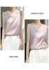 Reversible Satin Camisole for Women - V-Neck Front, Round Neck Back, Solid Color, Perfect Silk Vest to Pair with Suits