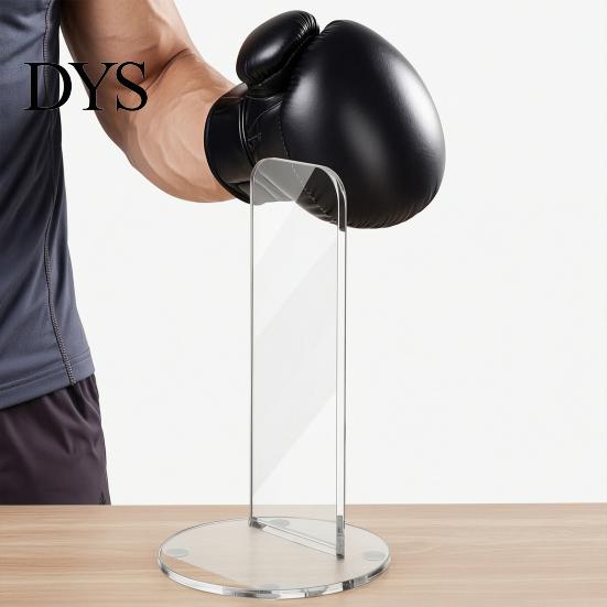 Tabletop Glove Rack for Training Acrylic Boxing Display Stand, Non-slip Base Holder, Transparent Vertical Storage Home Gym Sports Gloves
