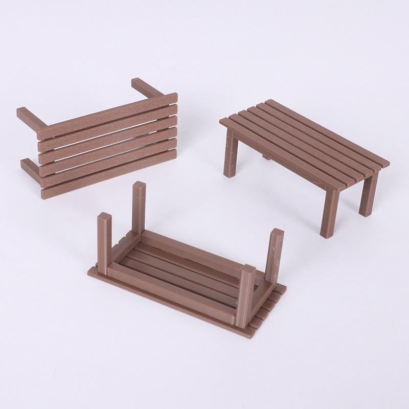 Miniature Dollhouse Rectangular Low Table Scene Model Accessories