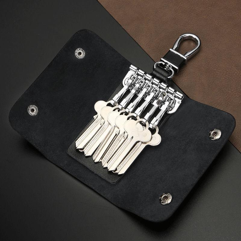Leather Key Wallet With Chain For Men And Women Daily Use