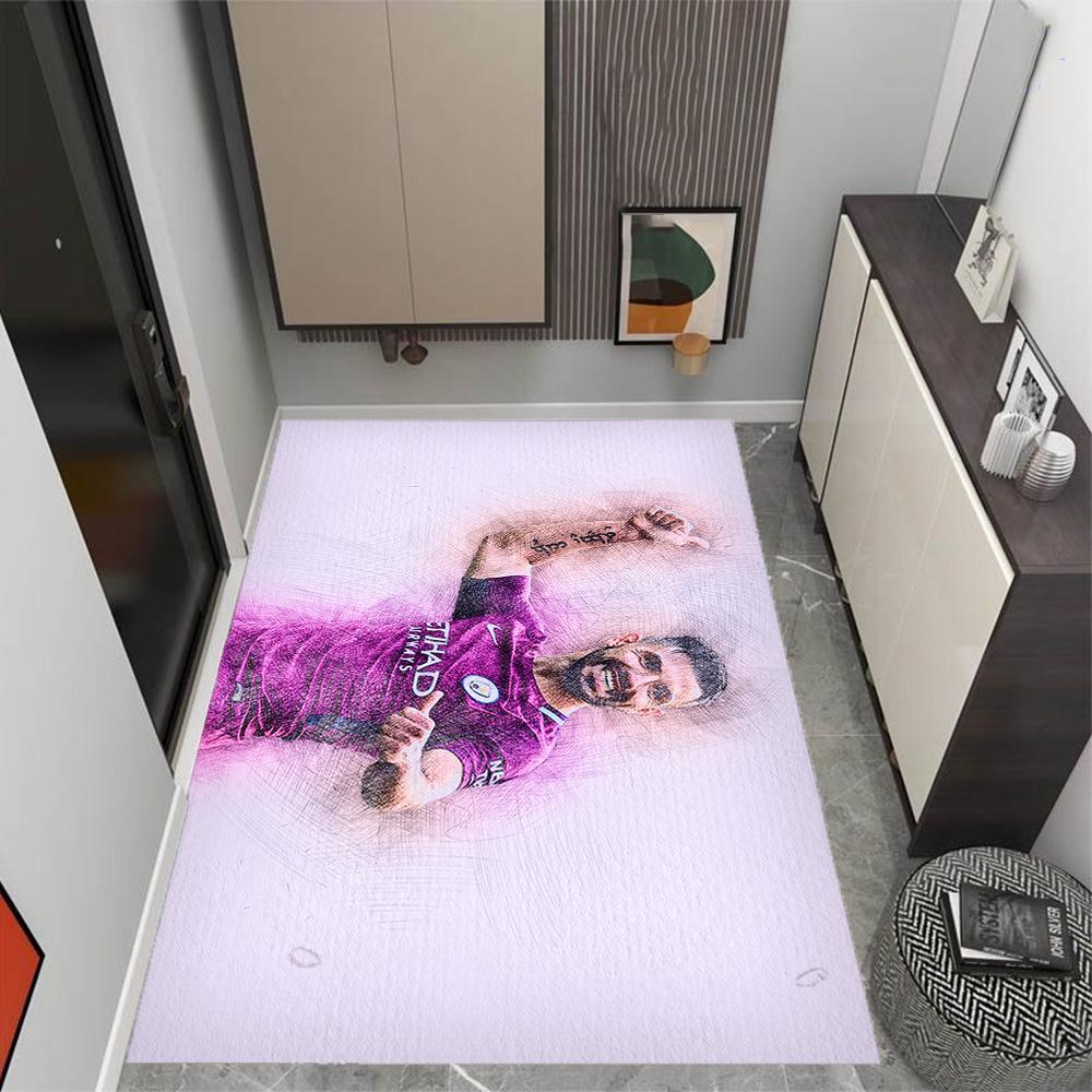 Dynamic Soccer Action Floor Mat Perfect for Bedrooms Kitchen Dining Room Dormitory Anti-slip Rug Office home decor Perfect Gift for Friends & Family