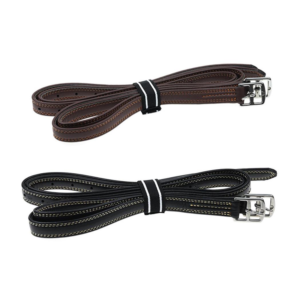 2Pcs Stirrup Leathers Equestrian Gear 1.35 M Length Supplies Premium Horse Riding Equipment with Stainless Steel Buckles