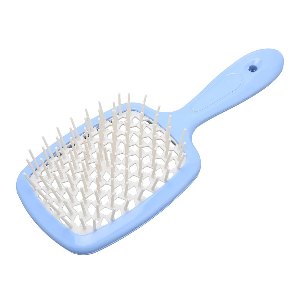 Detangler Hair Brush Quick Dry Massege Scalp Vent Hollow Out Hair Brush for Wet and Dry Hair Blue