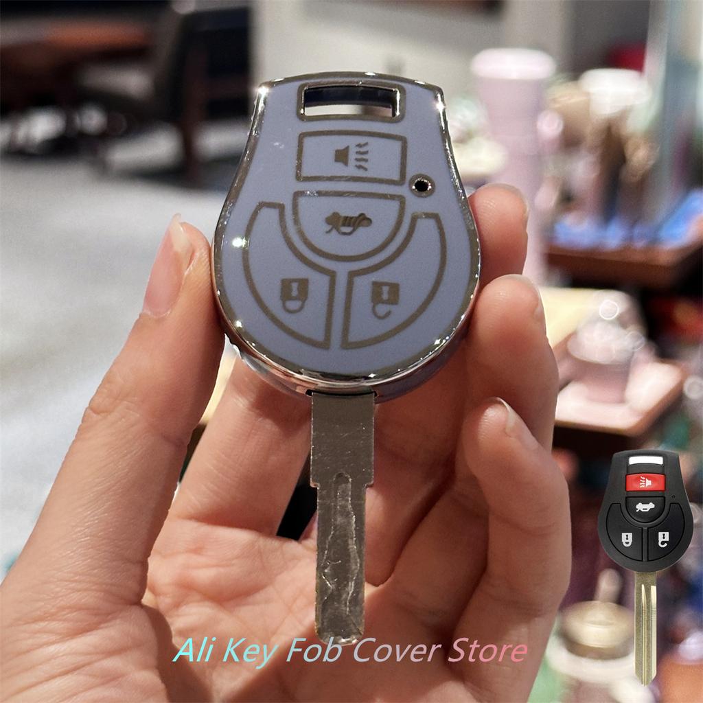 Key Fob Cover with Keychain Lanyard for Nissan 2013 2014 2015 Sentra