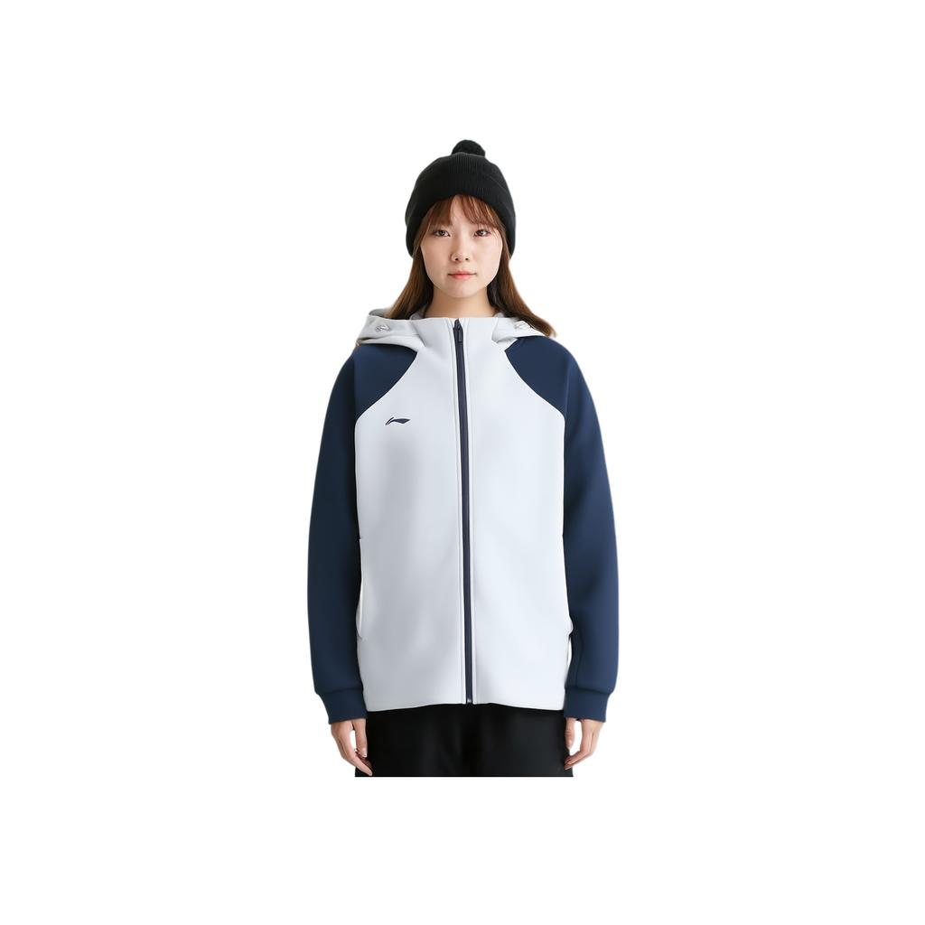 Li Ning Gruppenkauf Serie Kapuzenpullover Einfarbig Colorblock Mode Raglan Langarm Sweatshirt Damen Sweatshirt AWDV778-6