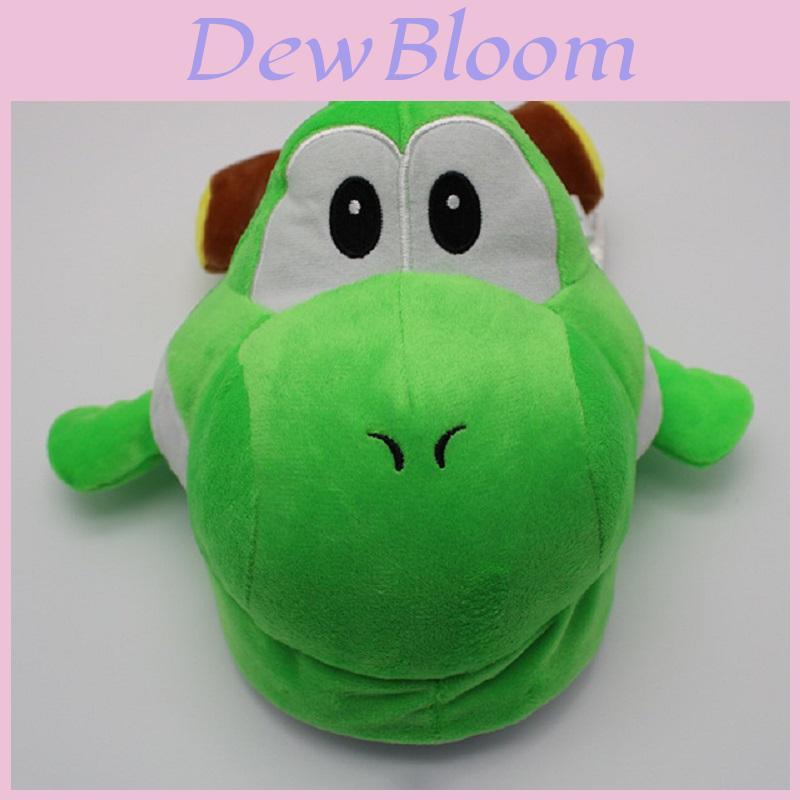 Kvalitní zelené plyšové pantofle pro dospělé Nintendo Super Mario Brothers Yoshi