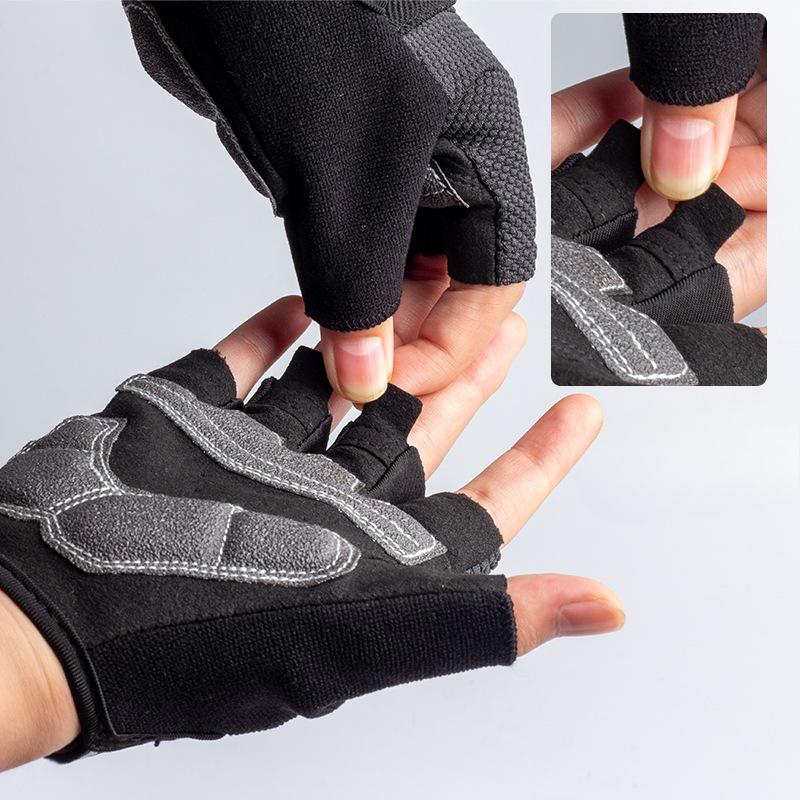 Outdoor Cycling Short Finger Gloves Sports and Fitness Mountaineering Breathable and Anti Slip Half Finger Bicycle Gloves for Men and Women