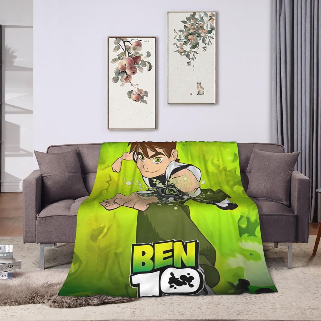 Ben 10 Omnitrix Unleashed Flannel Blanket Soft Warm Bedding Throws For Bedroom Travel Street Trend Bedspread Sofa Bed Cover
