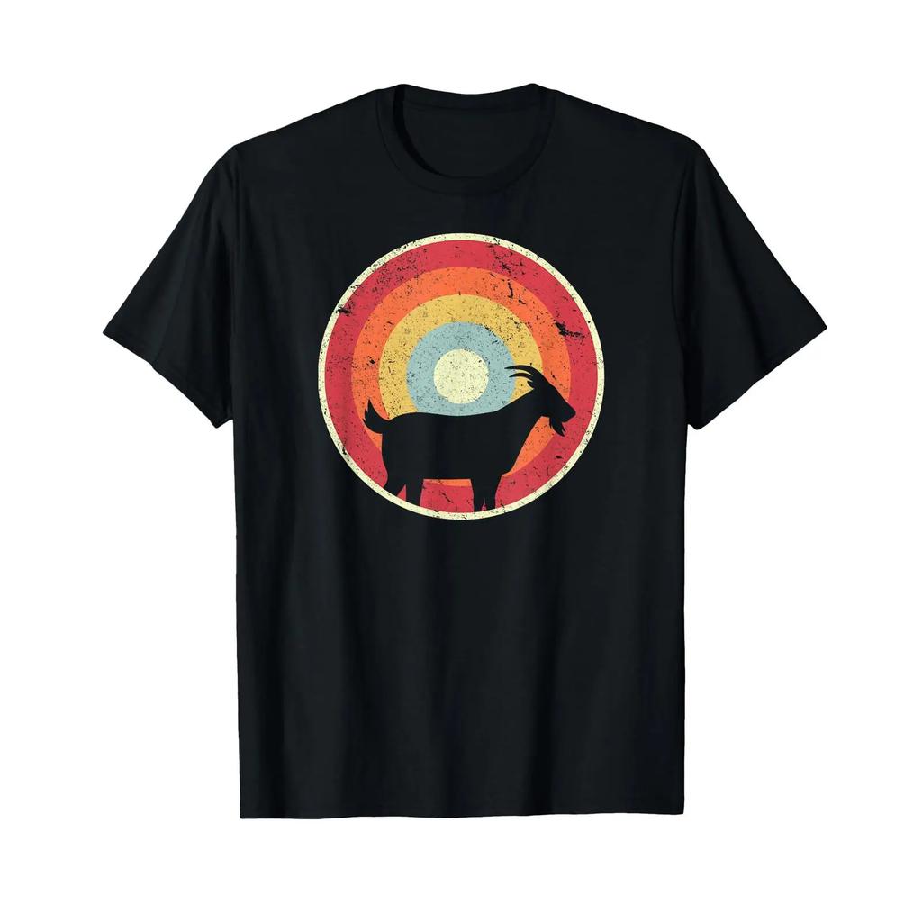 Goat T Shirt Vintage Bock Gei Retro Vintage Homme Versatile Slightly Fashion Top For Everyday Wear Stretched