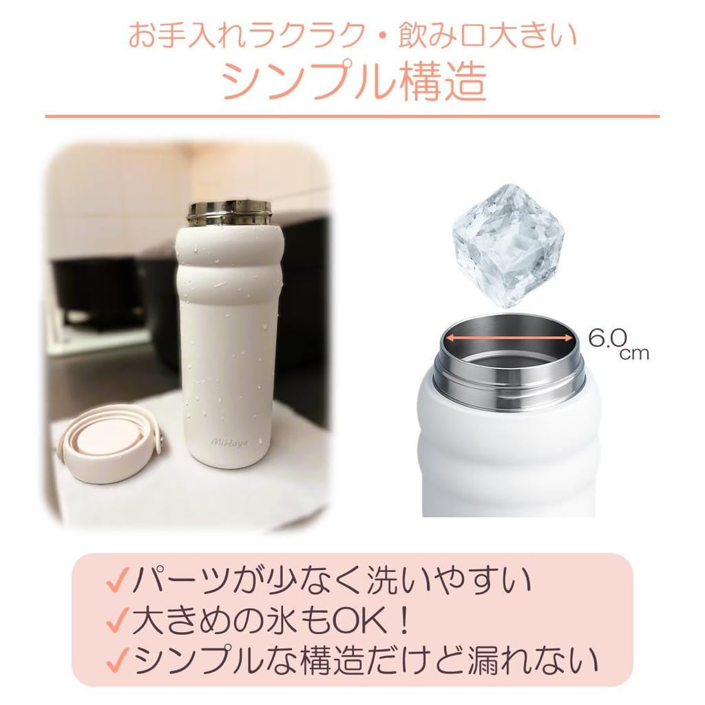 500ml Edelstahl-Wasserflasche, Leicht zu reinigen, Hält Wasser kalt oder heiß, Vakuumisoliert, Auslaufsicher, Weite Öffnung, Leicht zu halten, mit Griff,