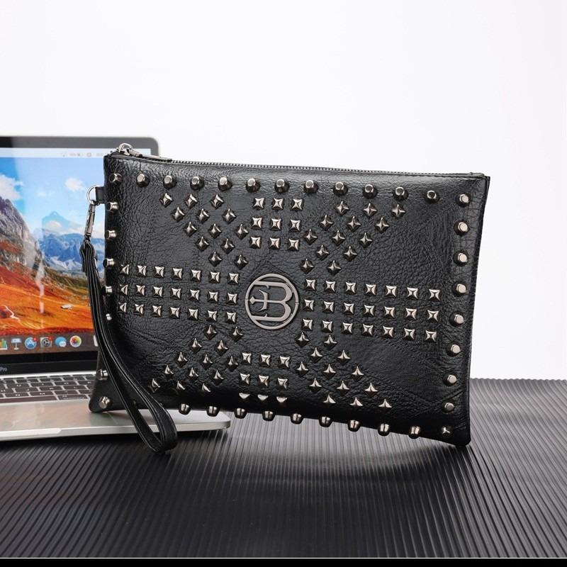 Herren- und Damen-Clutch-Taschen, neue Nietentaschen, Retro-Geldbörsen, Nietentaschen, Handgelenktaschen.