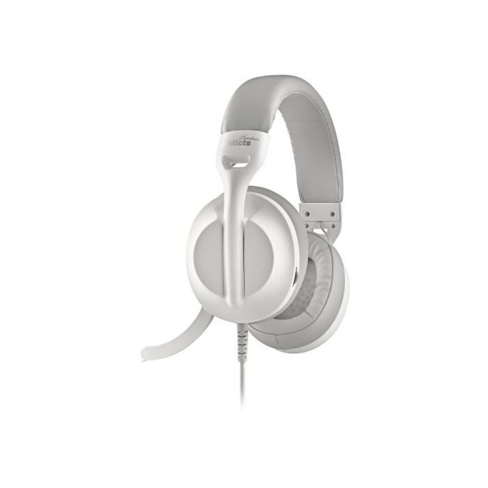 Auriculares - NGS - USB-C/USB-A - Com microfone - Cancelamento de ruído - Branco
