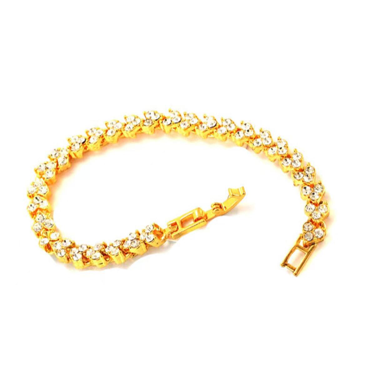 

Fashion New Solid Color Design Jewelry Dainty Temperament Delicate Beautiful Rainbow Flower Link Chain Women Girl Trend Bracelet