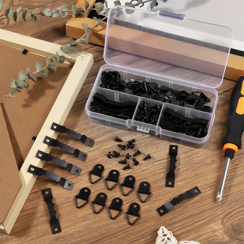 252PCS Wooden Wall Hook Combination Metal Photo Frame Nail Clothes Bag Traceless Nail Hook