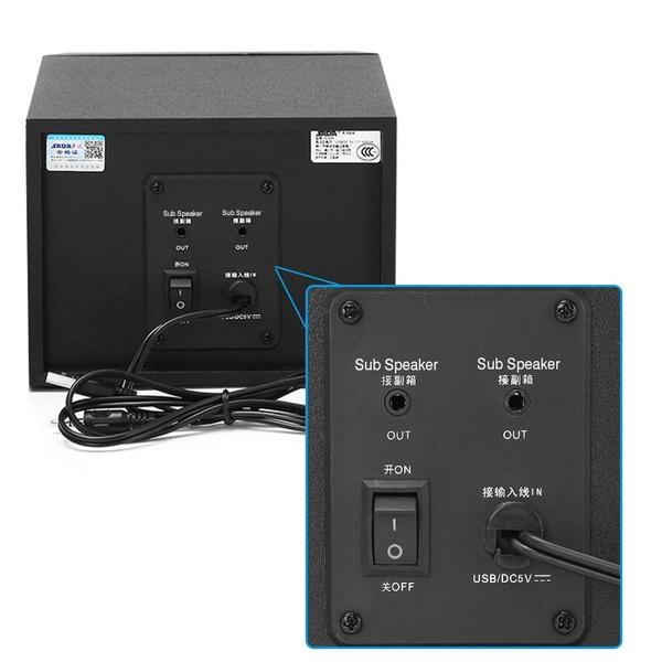 SADA Multimedya 2.1 Masaüstü Bilgisayar Hoparlörü LED Işık Ağır Bas Subwoofer Ev Bluetooth Hoparlör PC Dizüstü Bilgisayar Cep Telefonu için USB Güç Kaynağı