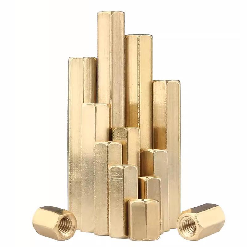 2-5Pcs Brass Hexagon Double Pass Hex Male Female Standoff Pillar Stud Mount Spacer M5 M6 PCB Motherboard Hollow Bolt Screw