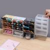 Solid Color Oblique Pen Holder Oblique Insertion Stationery Organizer Desktop Storage Box  School