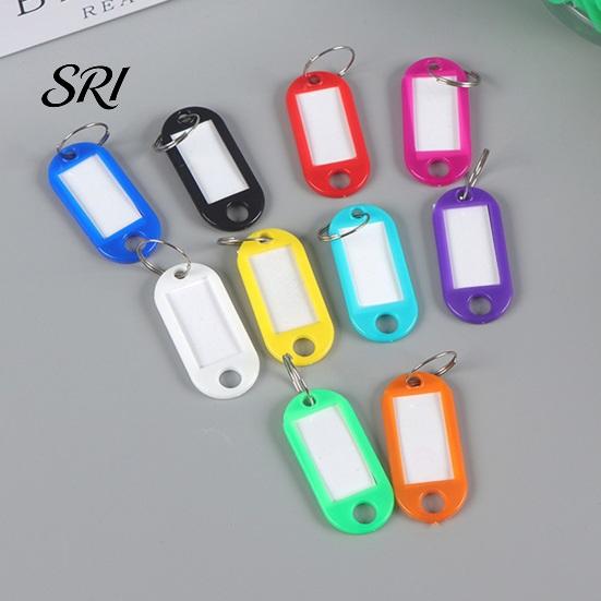 Property Management Key Tags 50Pcs Bright Colors Plastic Waterproof Writable Hotel Oil-resistant Organizer with Detachable Metal Rings Crack-resistant