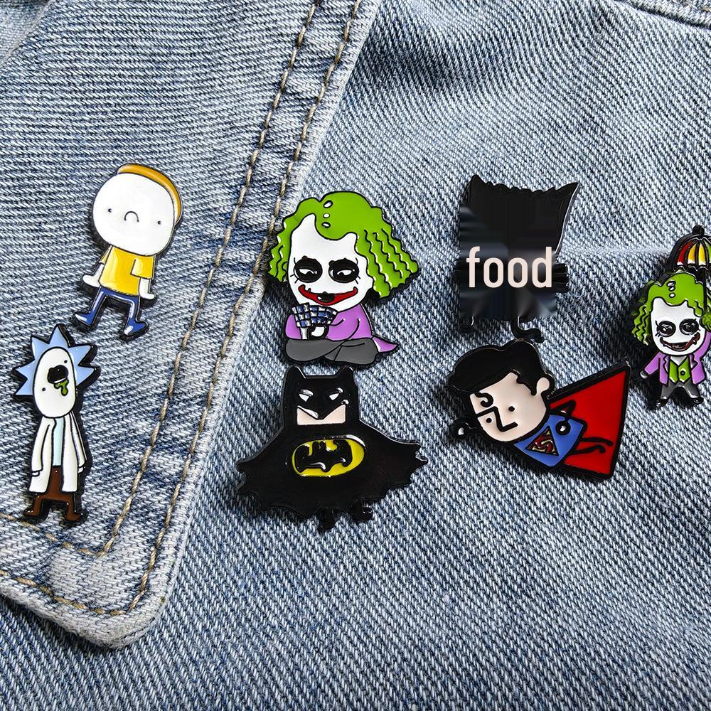 Batman & Joker Prank Brooch - Rick and Morty Anime Cartoon Pin