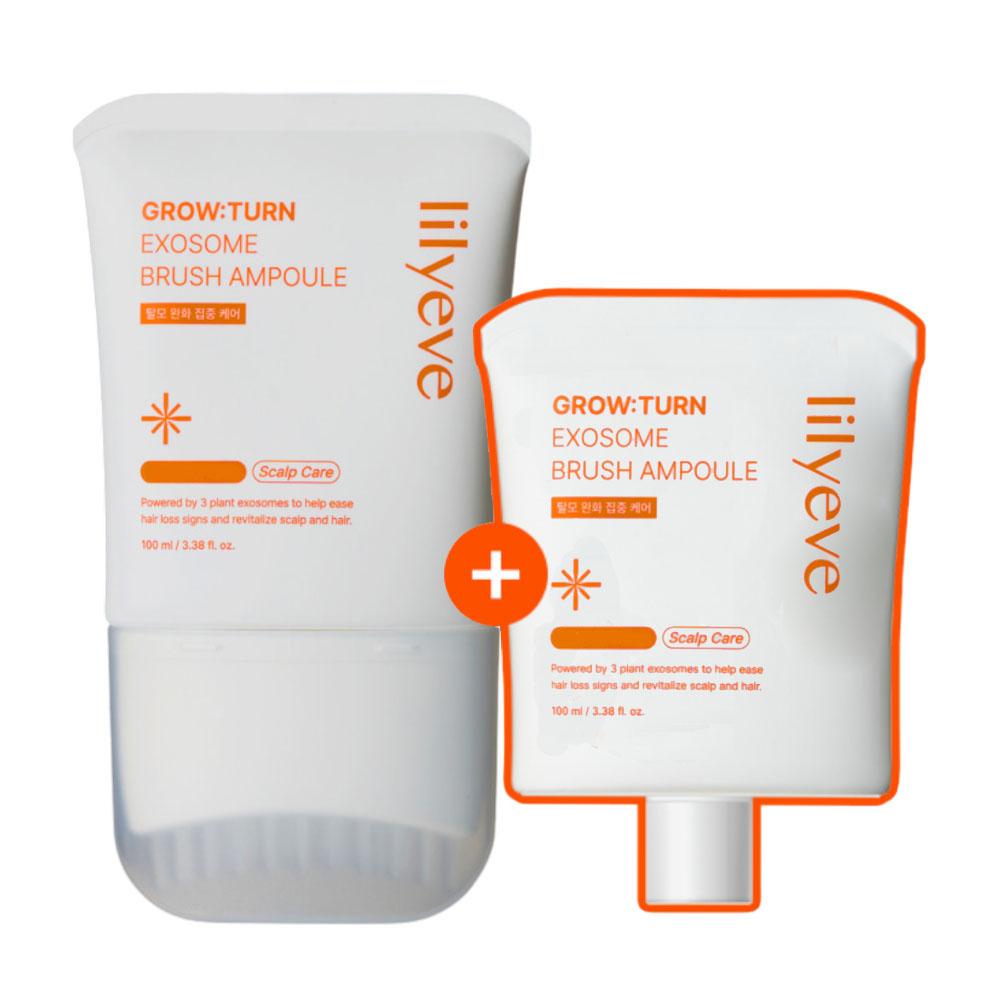 lilyeve Growturn Exosome Brush Ampoule Set 160ml (130ml + 30ml) – Scalp & Hair Growth Care Serum