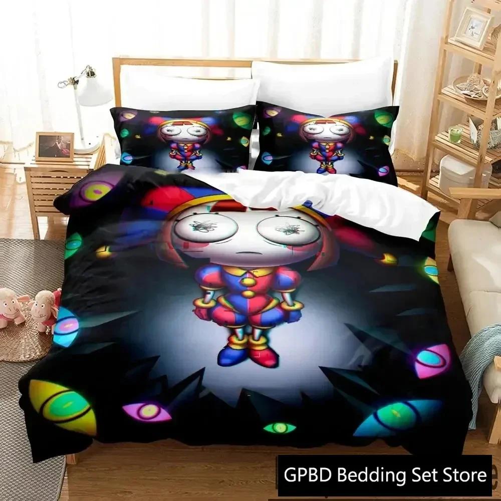 Luxury New 3D Print Cartoon Amazing Digital Circus Bedding Set Double Twin King Duvet Cover Pillowcase Boys Girls Adults Bedroom