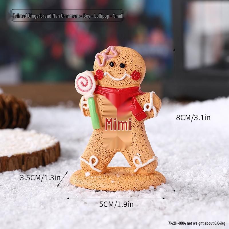 Micro Landscape Christmas Ornaments: Cute Santa Claus & Animal Tree Decorations Gift Box