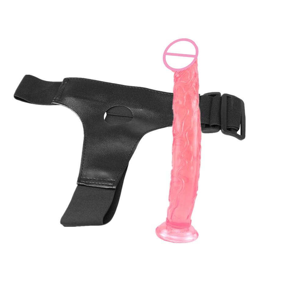Wearing Leather Pants Without Egg Size Female Dildo Masturbator Adult Pull-up Wearing Penile Products