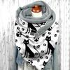 Halloween Fashion Simple Versatile Thickened Warm Shawl Christmas Printed Scarf Scarf