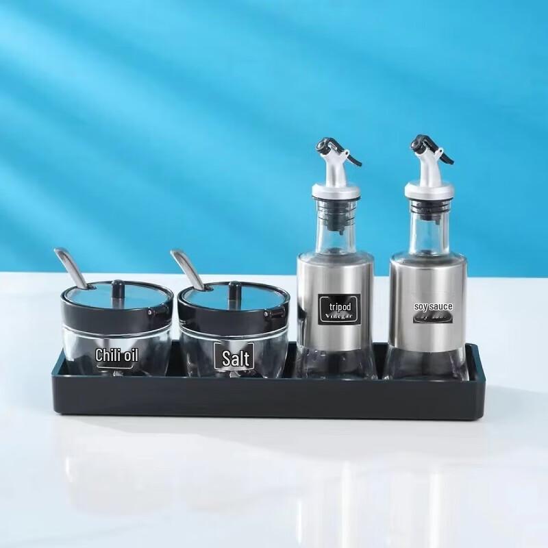 Mailang 4-Piece Commercial Glass Seasoning Set