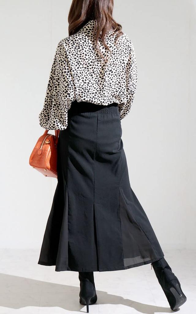 Gold Japan Plus Size Mermaid Skirt with Mixed Long Mermaid Skirt Size Black Women's Material, Skirt, Fem-296, 4L,