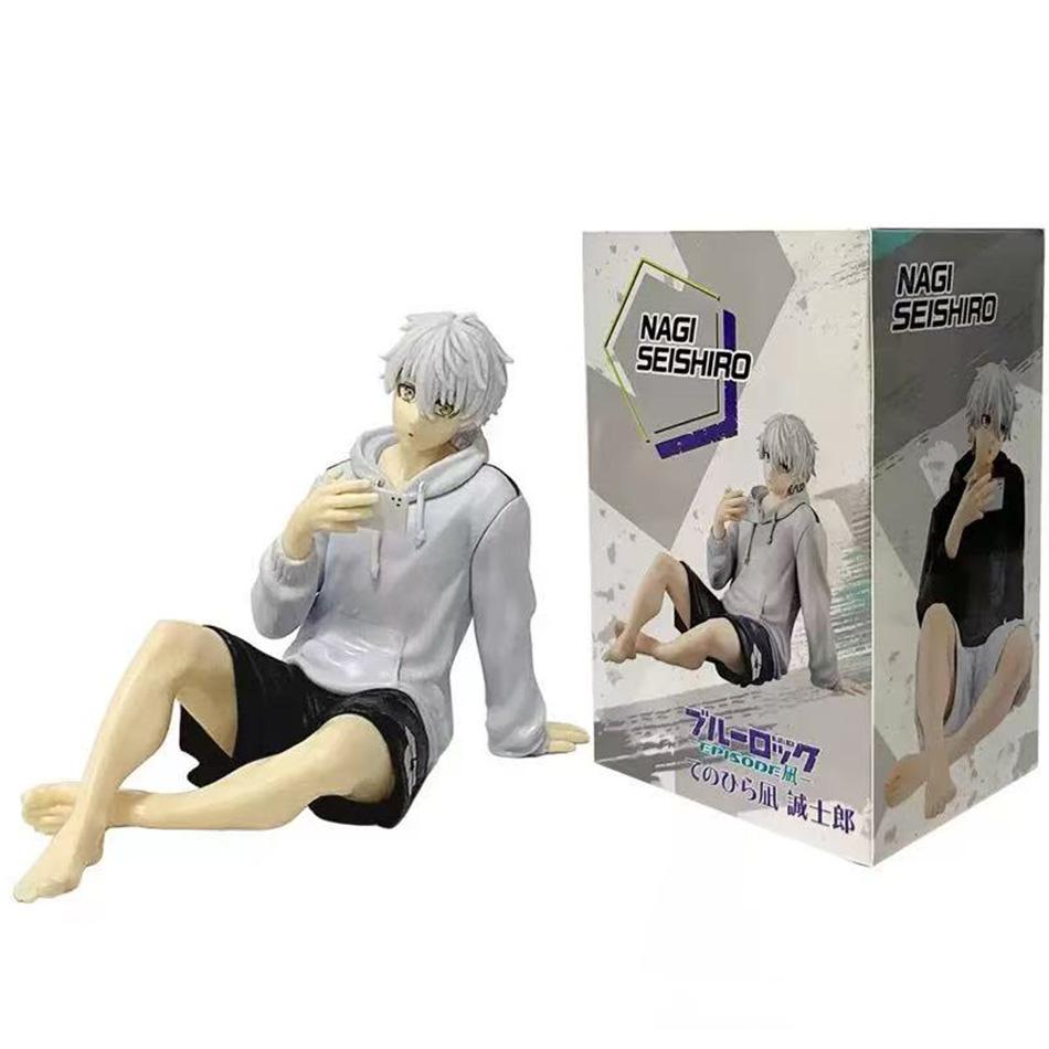 Nagi Seishiro Anime Figure - Sitting Pose Action Figurine Cute Collection Decoration Model Doll for Anime Gifts