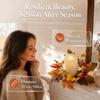 Simulated Maple Leaf Autumn Candle Wreath Faux Maple Leaf Harvest Decor Candle Ring Table Centerpiece 1pc Fall Candle Holder
