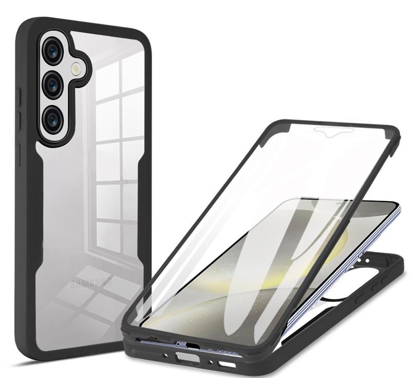 

Полностью прозрачный чехол 360 для Samsung Galaxy A07 A17 A37 A57 5G Ударопрочный ТПУ Прозрачный ПК С защитной крышкой для экрана For Galaxy A17 чёрный