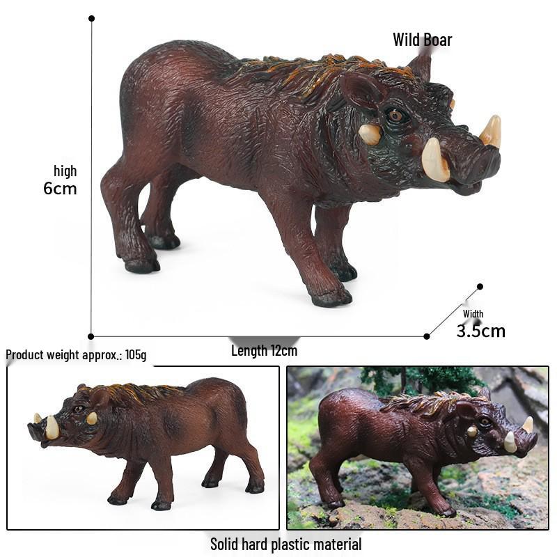 Wildlife Simulation Model: Tiger, Lion, Panda, Elephant, Rhinoceros, Kangaroo, Leopard, Horse, Sheep Toy Set