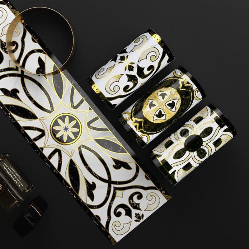 5M Waterproof Baseboard Self Adhesive Wall Sticker Luxury Skirting Waistline Border Floor Stickers 3D Vintage Wallpaper Borders