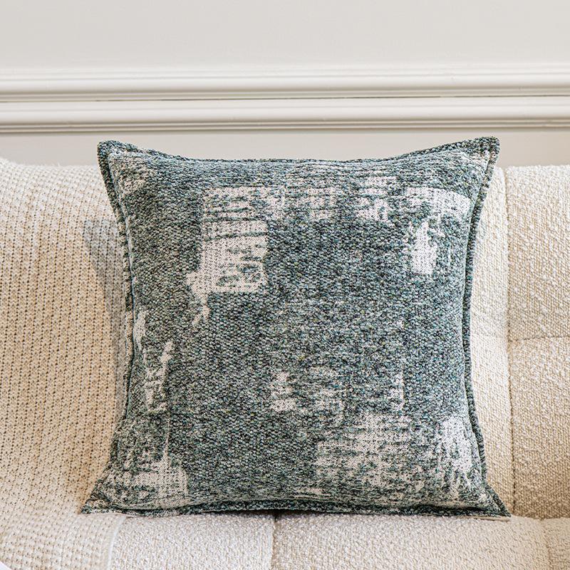 Housse de coussin décoratif vert nordique 45x45CM Simple polyvalente Housse de coussin lombaire Décor Housse de coussin décorative pour la maison Nouveau 2025 45x45cm gray
