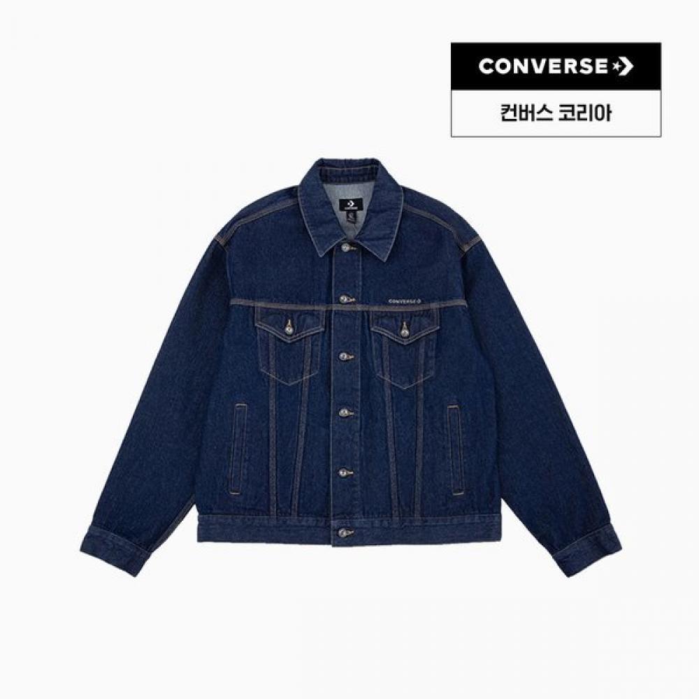 Converse Denim Non Padded Jacket Dark Denim Blue Ucj124 Uhd 105