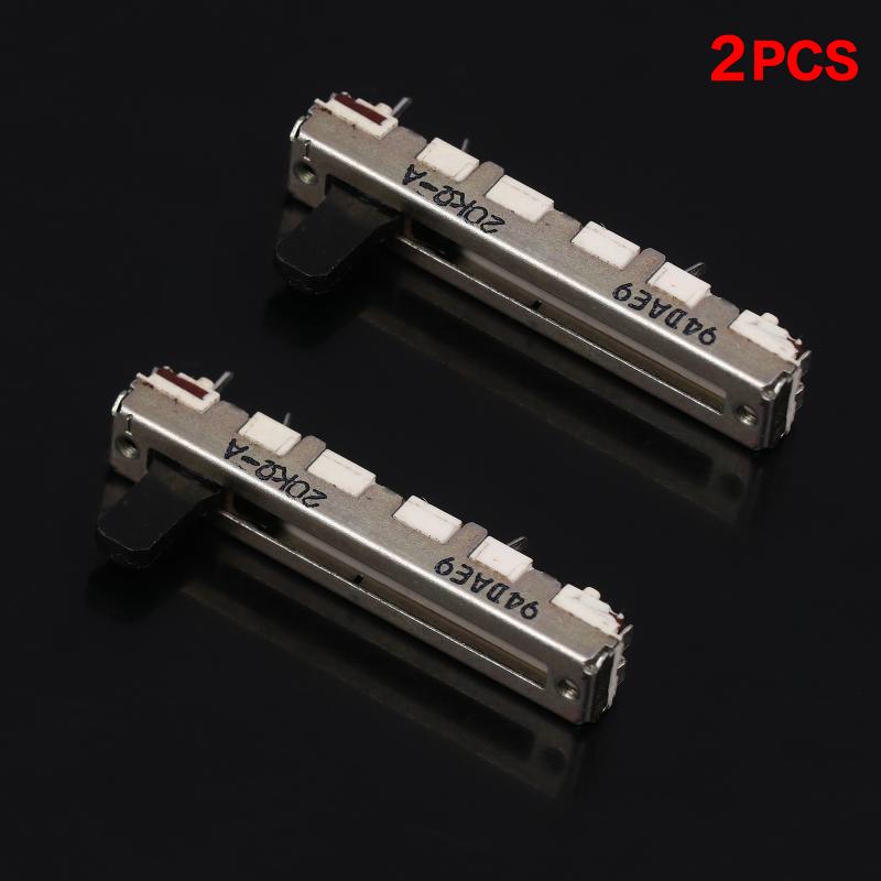 45Mm Straight Side Potentiometer A20K With A Shaft Length Of 15Mm And 3 Pins Single-Gang Straight Slide Potentiometer