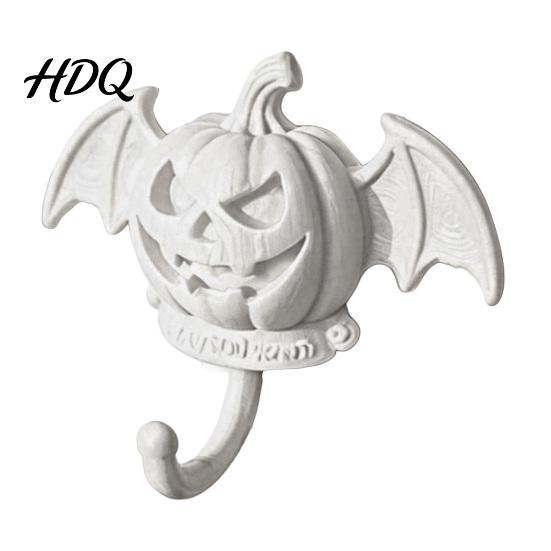 No Drill Wall Hook Devil Pumpkin Bat Hook Halloween No-Drill Adhesive