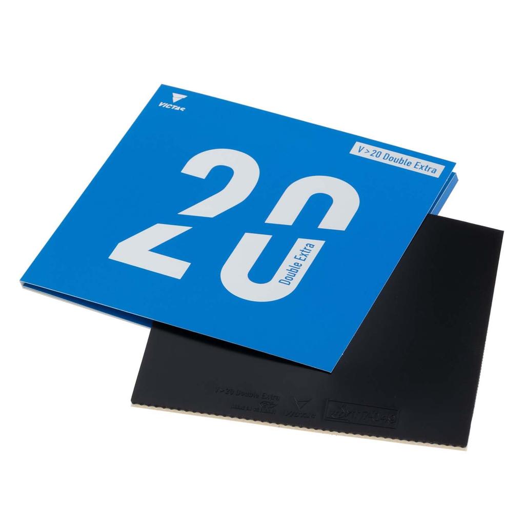 VICTAS Table Tennis Rubber Double Soft Black MAX 200080 V>20 Extra, Back, (0020),