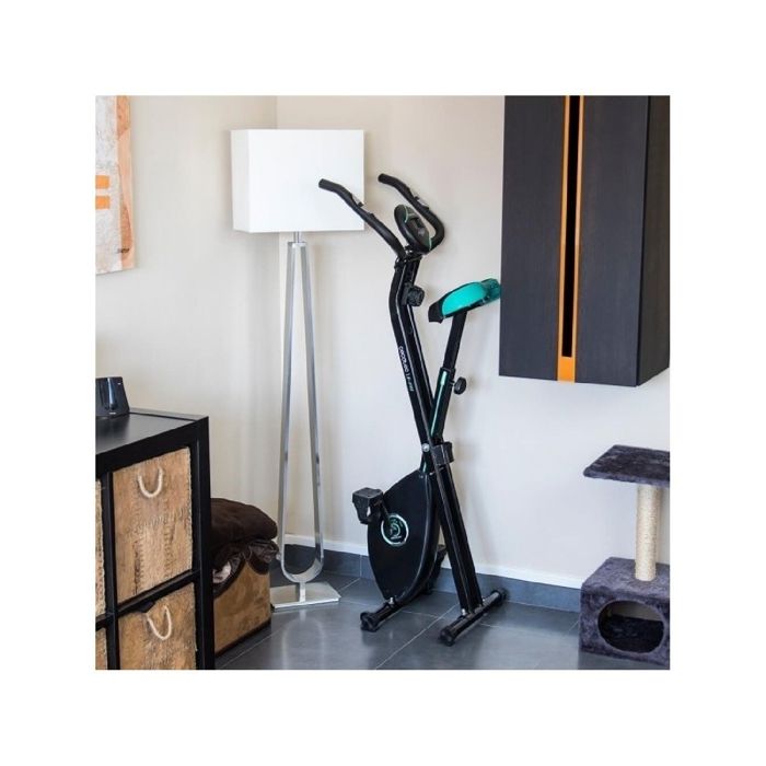 Vélo d'appartement pliant magnétique X-Bike - Cecotec - Cardiofréquencemètre et écran LCD - Résistance variable