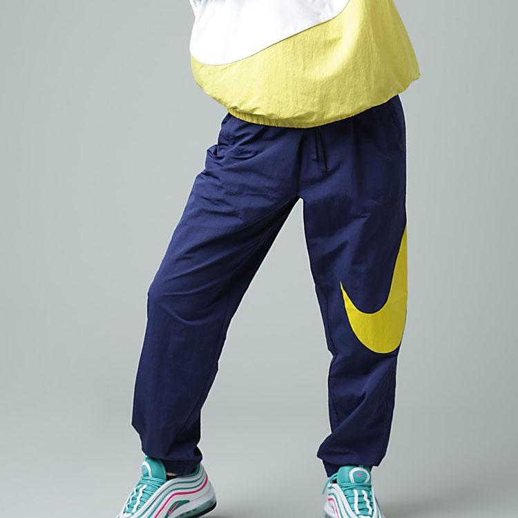 Nike Men's Big Swoosh Woven Track Pants Navy Blue AT5680-470