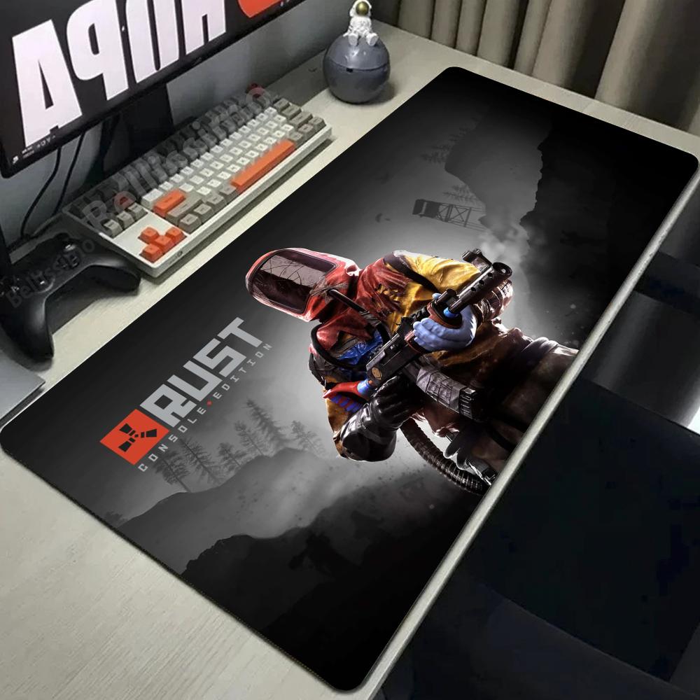 Spiel Rust Mauspade Computer-Mauspad PC-Gamer-Mausmatte Laptop XXL 900x400mm Gummi-Maus-Teppich Tastaturmatte