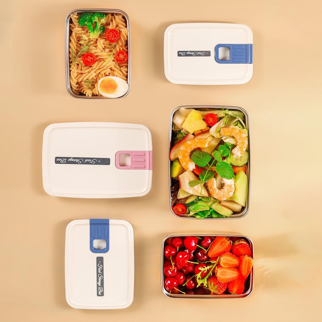 Stainless Steel Portable Fresh-Keeping Large Capacity Lunch Box with Lid Small 550ML