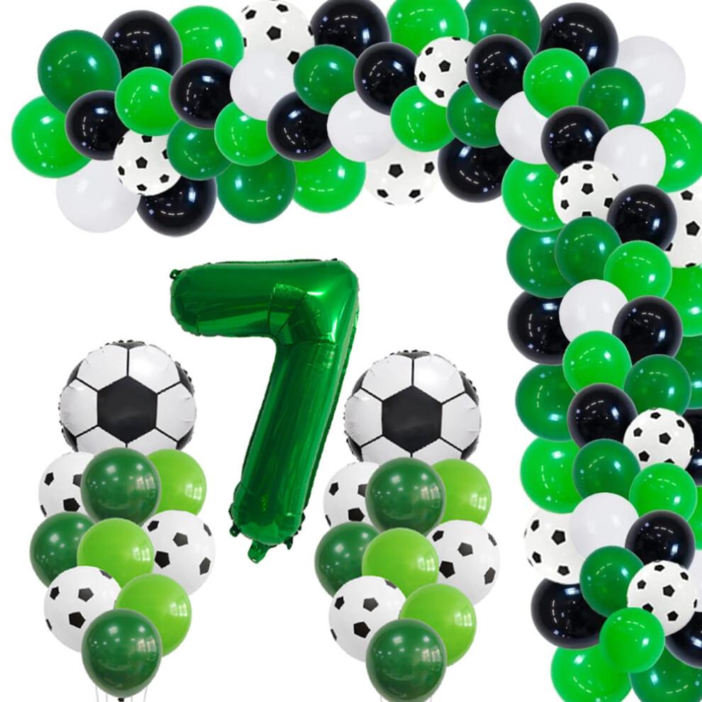Light Green Soccer Birthday Party Decorations, High-Quality Aluminum Number Balloons For Soccer Themed Birthday Party Supplies, Auto-Seal World Cup So